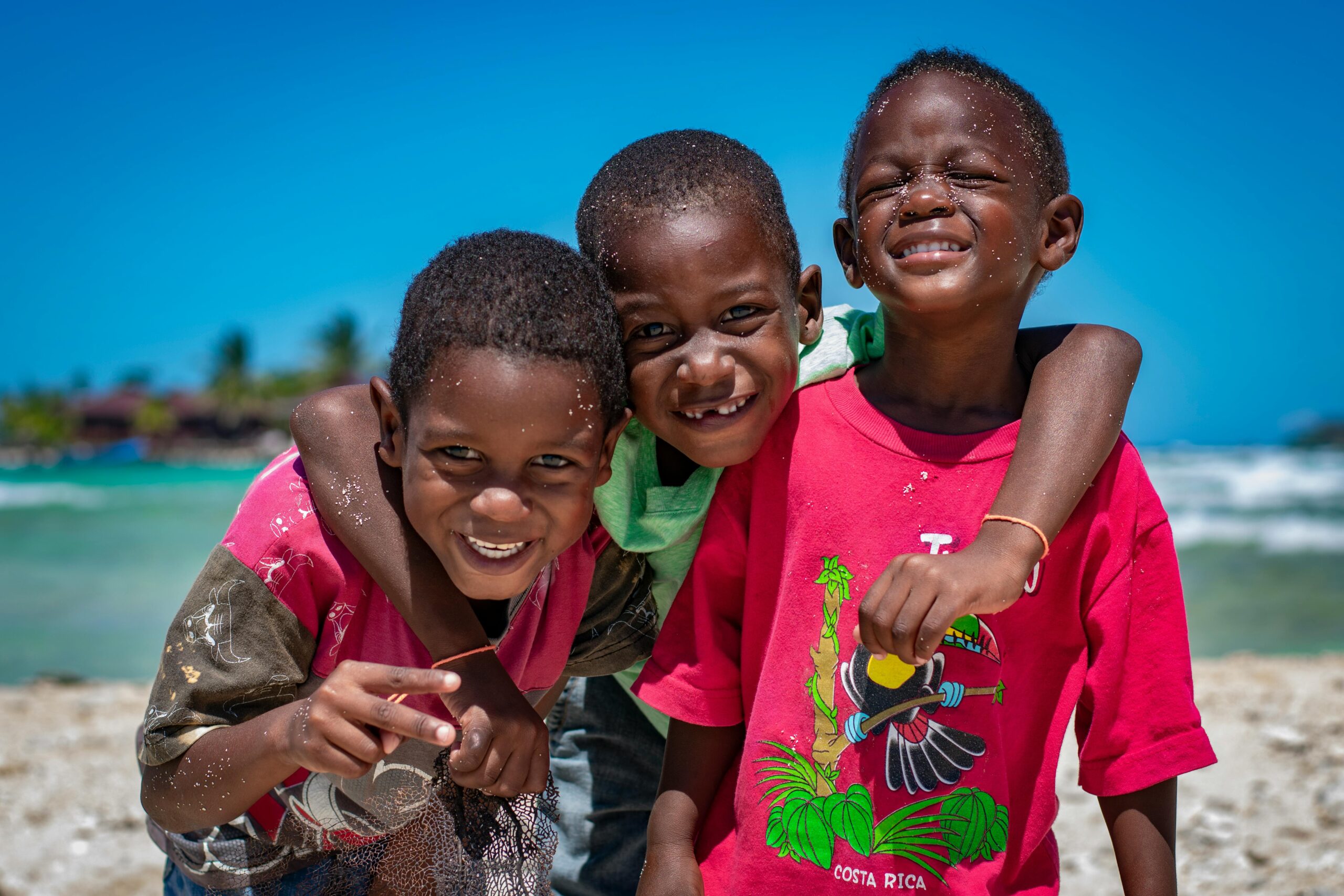 3 Young boys posing